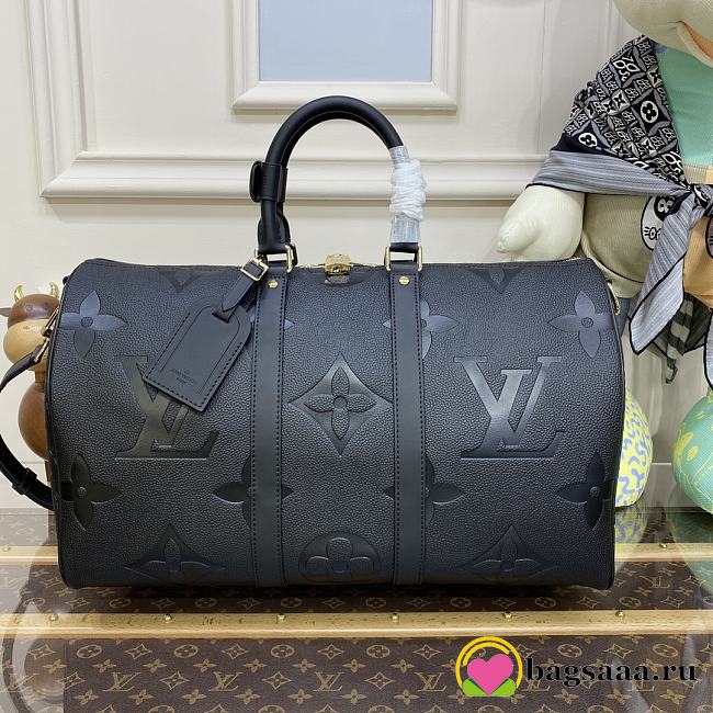 Bagsaaa Louis Vuitton Keepall Bandoulière 45 Monogram Empreinte Giant - 45x27x20cm - 1