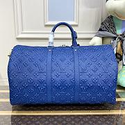Bagsaaa Louis Vuitton Keepall Bandouliere Bag 50 Denim Blue - 50 x 29 x 23 cm - 1