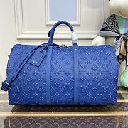 Bagsaaa Louis Vuitton Keepall Bandouliere Bag 50 Denim Blue - 50 x 29 x 23 cm - 4