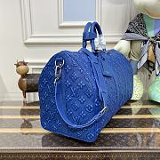 Bagsaaa Louis Vuitton Keepall Bandouliere Bag 50 Denim Blue - 50 x 29 x 23 cm - 2