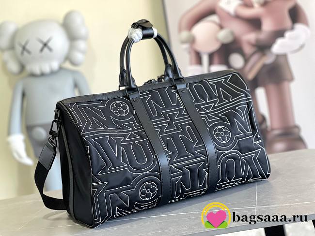 Bagsaaa Louis Vuitton Keepall Bag 50B nylon material - M21428 - 50 x 29 x 23 cm - 1