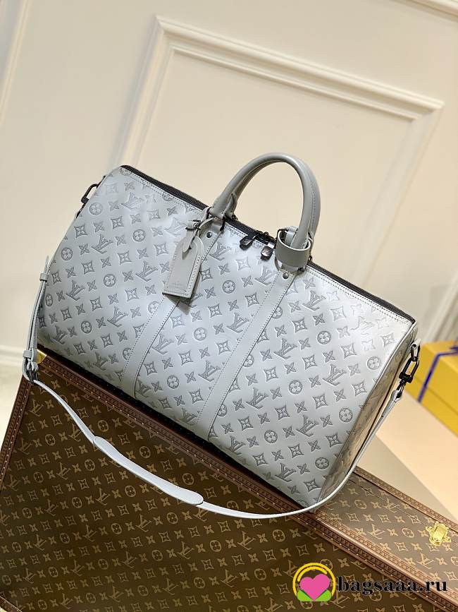 Bagsaaa Louis Vuitton Keepall Monogram Grey - 50 x 29 x 23 cm - 1