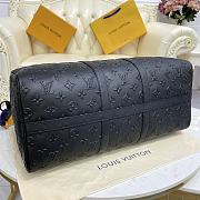 	 Bagsaaa Louis Vuitton Keepall Bandoulière 50 Black Monogram Seal cowhide leather - 50 x 29 x 23 cm - 6