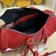 Bagsaaa Louis Vuitton x Supreme Keepall Bandouliere Red - 45*20*26cm - 4