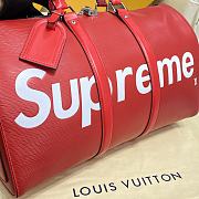Bagsaaa Louis Vuitton x Supreme Keepall Bandouliere Red - 45*20*26cm - 3