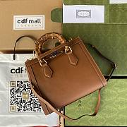 Bagsaaa Gucci Diana Small Tote Brown Leather - W27cm x H24cm x D11cm - 4