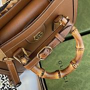 Bagsaaa Gucci Diana Small Tote Brown Leather - W27cm x H24cm x D11cm - 5