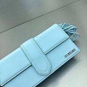 	 Bagsaaa Jacquemus Le Bambino long Ficiu shoulder light blue bag - 26x14cm - 3