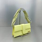 	 Bagsaaa Jacquemus Le Bambino long Ficiu shoulder yellow bag - 26x14cm - 2