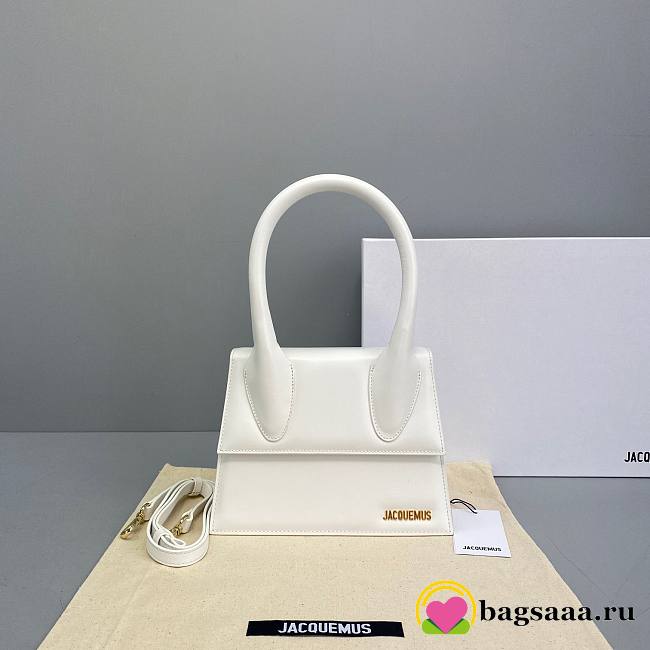 Bagsaaa Jacquemus Le Grand Chiquito White Leather - 22x18cm - 1