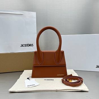 	 Bagsaaa Jacquemus Le Grand Chiquito Brown Leather - 22x18cm