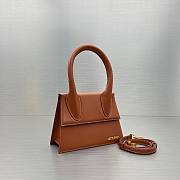 	 Bagsaaa Jacquemus Le Grand Chiquito Brown Leather - 22x18cm - 3