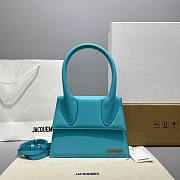 	 Bagsaaa Jacquemus Le Grand Chiquito Blue Leather - 22x18cm - 1