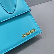 	 Bagsaaa Jacquemus Le Grand Chiquito Blue Leather - 22x18cm - 5