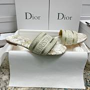 Bagsaaa Dior Dway Slides Gold Embroidery - 3
