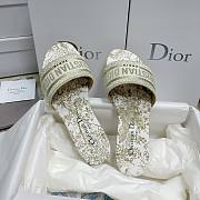 Bagsaaa Dior Dway Slides Gold Embroidery - 4