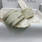 Bagsaaa Dior Dway Slides Gold Embroidery - 5