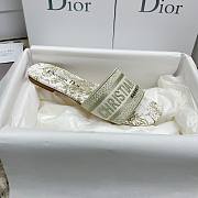 Bagsaaa Dior Dway Slides Gold Embroidery - 6
