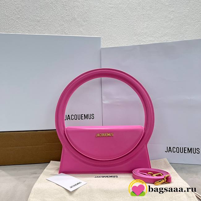 	 Bagsaaa Jacquemus Le Sac Rond Cirlce Bag Pink - 26 x 12.5 cm - 1