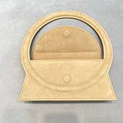 	 Bagsaaa Jacquemus Le Sac Rond Cirlce Velvet Beige Bag - 26 x 12.5 cm - 6