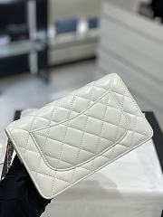 Bagsaaa Chanel WOC Lambskin Leather With Ball Charm Strap White - 19-3.5-12cm - 2