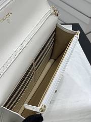 Bagsaaa Chanel WOC Lambskin Leather With Ball Charm Strap White - 19-3.5-12cm - 3