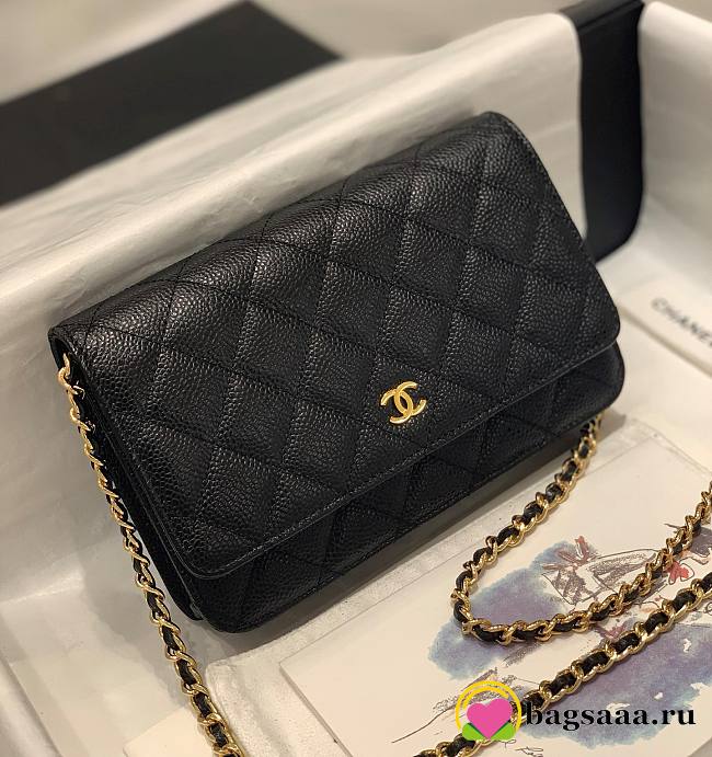 	 Bagsaaa Chanel WOC Caviar Leather Black With Gold Hardware - 19-3.5-12cm - 1