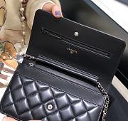 	 Bagsaaa Chanel WOC Lambskin Leather Black With Silver Hardware - 19-3.5-12cm - 4