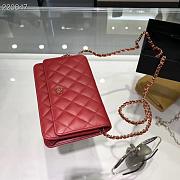 Bagsaaa Chanel WOC Red Lambskin leather - 19cm - 6