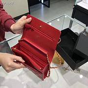 Bagsaaa Chanel WOC Red Lambskin leather - 19cm - 3