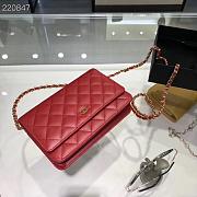 Bagsaaa Chanel WOC Red Lambskin leather - 19cm - 2