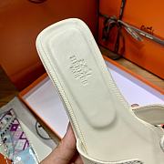 Bagsaaa Hermes Slides White Granied Leather - 4
