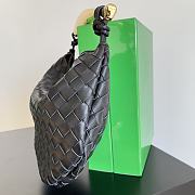 	 Bagsaaa Bottega Veneta Sardine Top Handle Black Bag - 36*3*24cm - 6