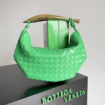 	 Bagsaaa Bottega Veneta Sardine Top Handle Green Bag - 36*3*24cm