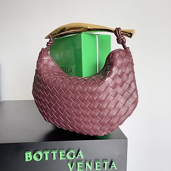 	 Bagsaaa Bottega Veneta Sardine Top Handle Burgundy Bag - 36*3*24cm
