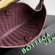 	 Bagsaaa Bottega Veneta Sardine Top Handle Burgundy Bag - 36*3*24cm - 3