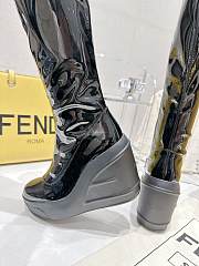 Bagsaaa Fendi Patent Leather Long Black Boot - 6