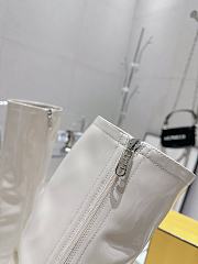 	 Bagsaaa Fendi Patent Leather Long White Boot - 2
