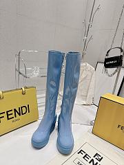 	 Bagsaaa Fendi Patent Leather Long Blue Boot - 4