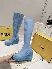 	 Bagsaaa Fendi Patent Leather Long Blue Boot - 6