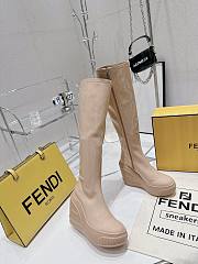 	 Bagsaaa Fendi Patent Leather Long Nude Boot - 6