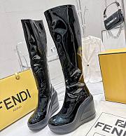 Bagsaaa Fendi Patent Leather Long Black Boot - 1