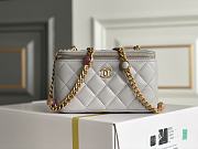 	 Bagsaaa Chanel Vanity Grey Bag - 17x9.5x8cm - 1