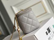 	 Bagsaaa Chanel Vanity Grey Bag - 17x9.5x8cm - 5
