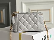 	 Bagsaaa Chanel Vanity Grey Bag - 17x9.5x8cm - 4