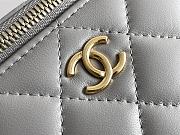 	 Bagsaaa Chanel Vanity Grey Bag - 17x9.5x8cm - 2