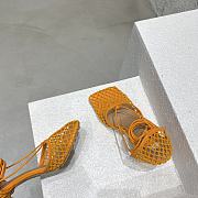 	 Bagsaaa Bottega Veneta Stretch Leather Trimmed Mesh Pumps in Orange - 6