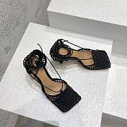 	 Bagsaaa Bottega Veneta Stretch Leather Trimmed Mesh Pumps in Black - 2