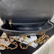 Bagsaaa Chanel Flap Bag Lambskin Leather Gold Handle In Black - 13X21X8cm  - 5