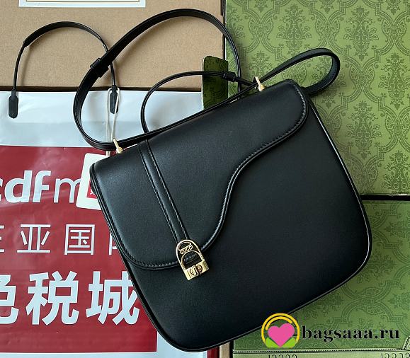 Bagsaaa Gucci Equestrian inspired shoulder black bag - 21x20x7cm - 1